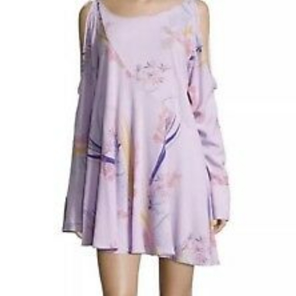 Free People Clear Skies Mini Dress Tunic Asymmetrical Hem Floral Print Small NWT - Picture 15 of 15